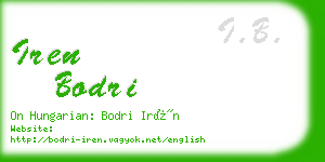 iren bodri business card